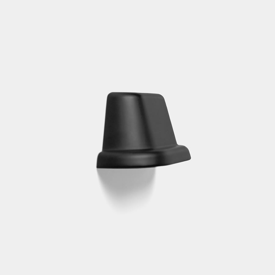 Asa tirador negro mate de metal para muebles
