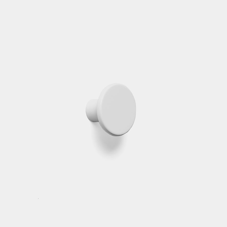 Tirador Dott · Pomo para mueble blanco